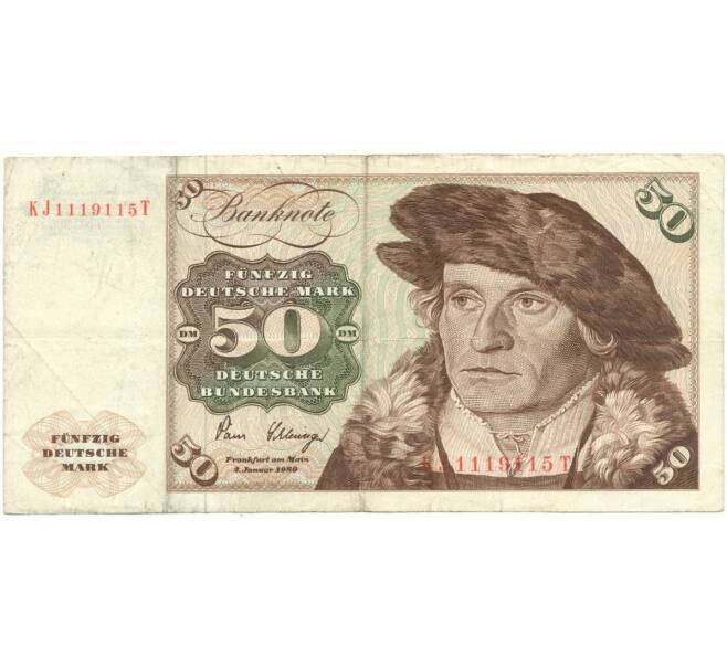 Банкнота 50 марок 1980 года Западная Германия (ФРГ) (Артикул: B2-8978) — Фото №1