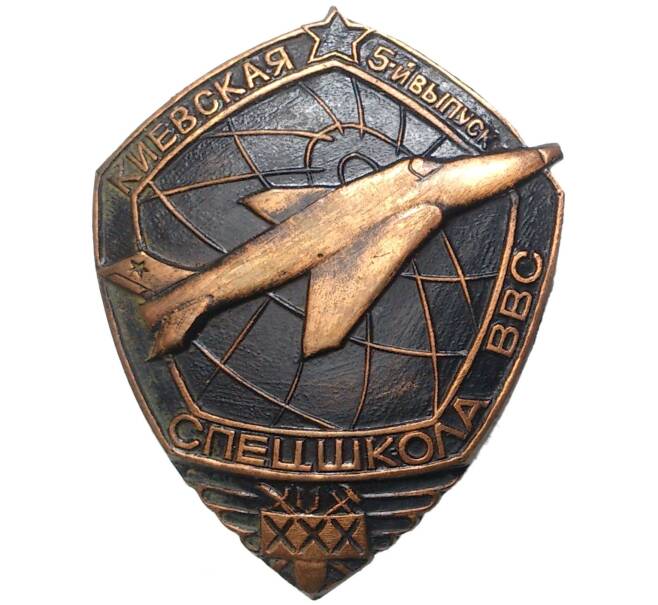 Знак «30 лет Киевской спецшколе ВВС — 5-й выпуск» (Артикул: K11-5750) — Фото №1