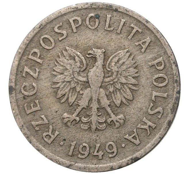 Монета 10 грошей 1949 года Польша (Артикул K11-5849)