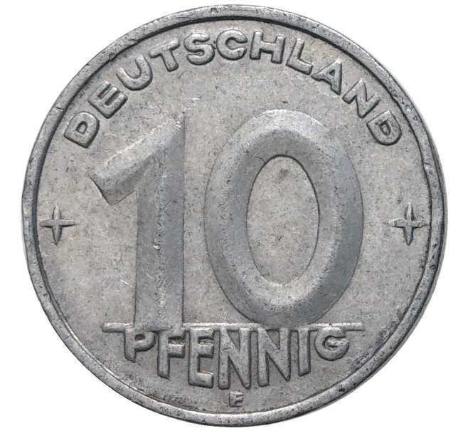 Монета 10 пфеннигов 1950 года Е Восточная Германия (ГДР) (Артикул K11-5875)