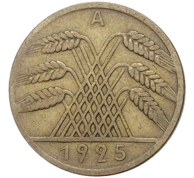 Монета 10 рейхспфеннигов 1925 года А Германия (Артикул K11-5877)