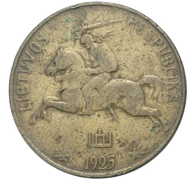 Монета 50 центов 1925 года Литва (Артикул K11-5906)