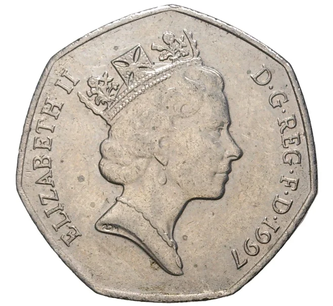 Монета 50 пенсов 1997 года Великобритания (Артикул K11-5957)