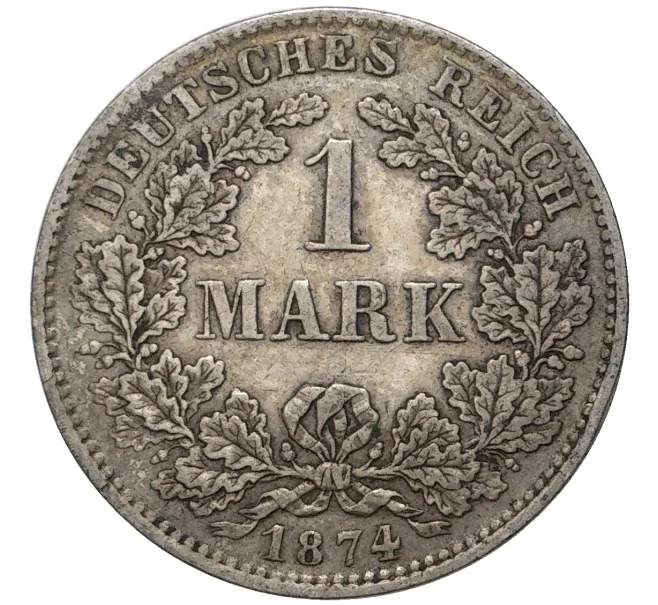 Монета 1 марка 1874 года D Германия (Артикул K11-5975)