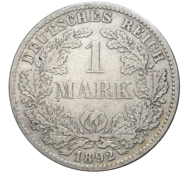 Монета 1 марка 1892 года D Германия (Артикул K11-5977)