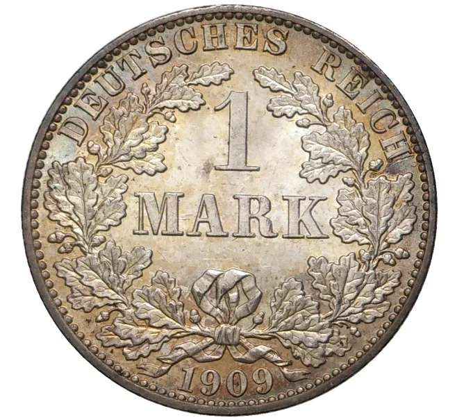 Монета 1 марка 1909 года А Германия (Артикул K11-5981)