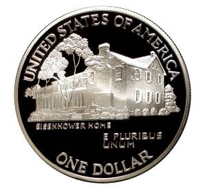 1 доллар 1990 года 100 лет со дня рождения Дуайта Д. Эйзенхауэра — Фото №2