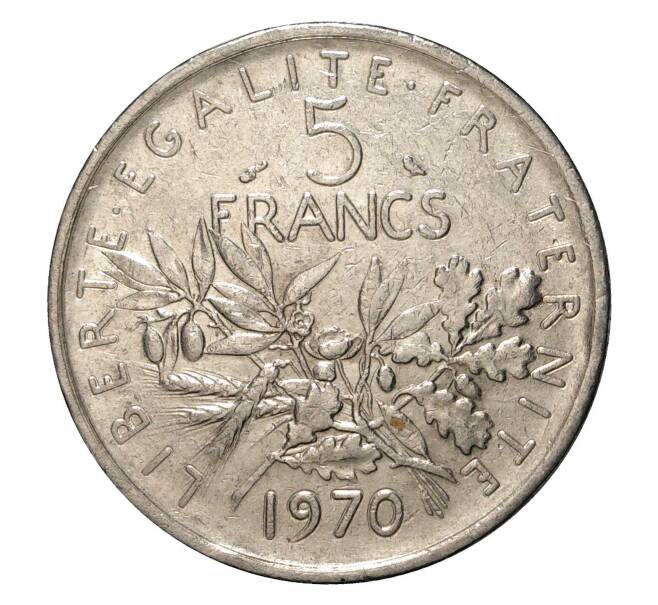 Монета 5 франков 1970 года Франция (Артикул: M2-2104) — Фото №1