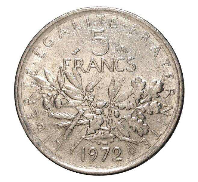 Монета 5 франков 1972 года (Артикул: M2-2105) — Фото №1