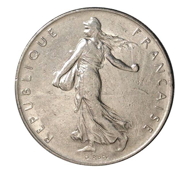 Монета 1 франк 1960 года Франция (Артикул: M2-2108) — Фото №2