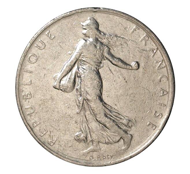 Монета 1 франк 1961 года Франция (Артикул: M2-2109) — Фото №2