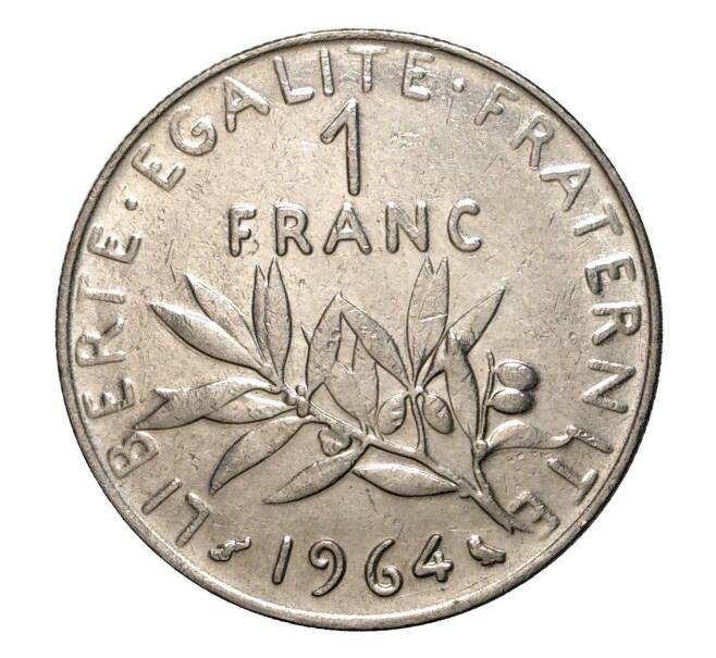 Монета 1 франк 1964 года Франция (Артикул: M2-2110) — Фото №1
