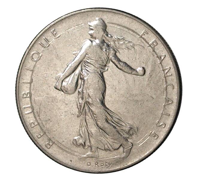 Монета 1 франк 1965 года (Артикул: M2-2111) — Фото №2