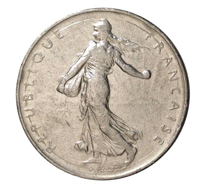 Монета 1 франк 1968 года (Артикул: M2-2112) — Фото №2