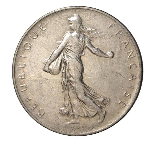 Монета 1 франк 1969 года Франция (Артикул: M2-2113) — Фото №2