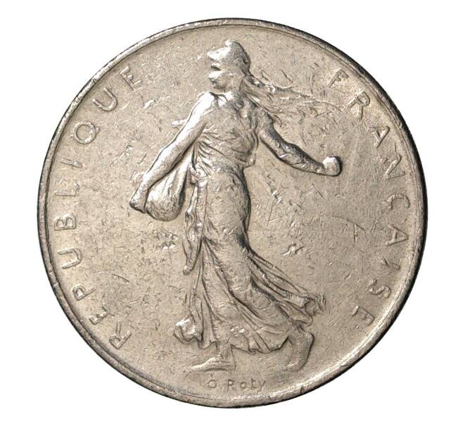 Монета 1 франк 1971 года Франция (Артикул: M2-2115) — Фото №2