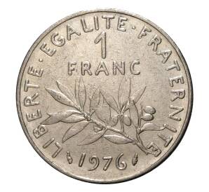 1 франк 1976 года Франция — Фото №1