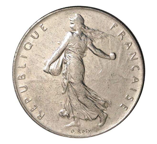 Монета 1 франк 1976 года Франция (Артикул: M2-2119) — Фото №2