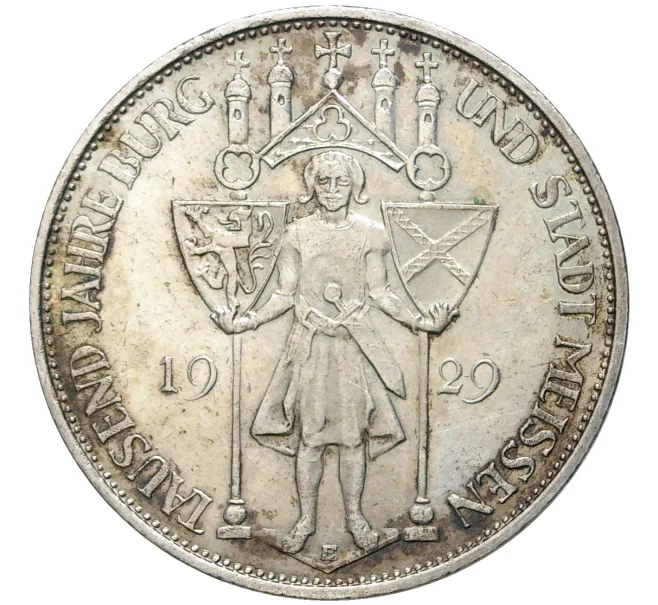 Монета 3 рейхсмарки 1929 года Германия «1000 лет Мейсену» (Артикул K11-6204)