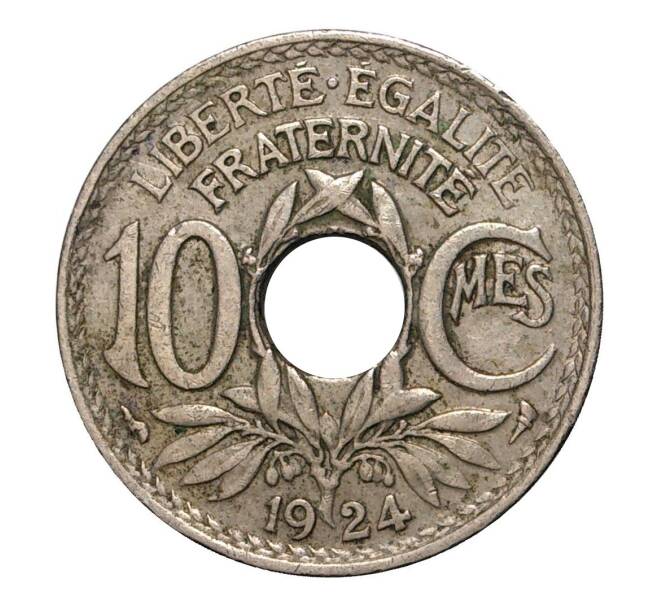 Монета 10 сантимов 1924 года Франция (Артикул: M2-2133) — Фото №1