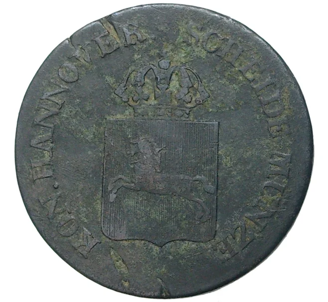 Монета 2 пфеннига 1835 года Ганновер (Артикул K11-6223)