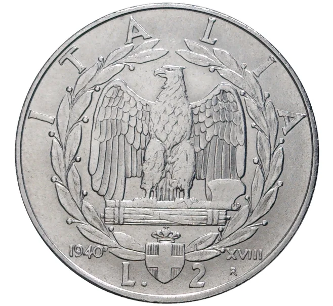 Монета 2 лиры 1940 года Италия (Магнитная) (Артикул K11-6230)