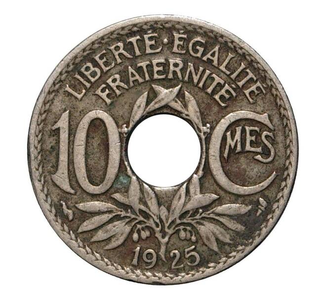 Монета 10 сантимов 1925 года Франция (Артикул: M2-2134) — Фото №1