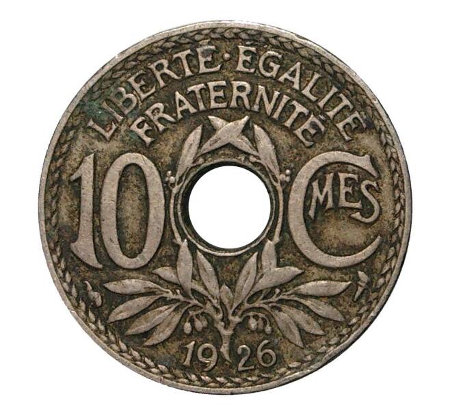 Монета 10 сантимов 1926 года Франция (Артикул: M2-2135) — Фото №1