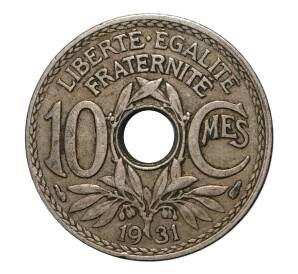 10 сантимов 1931 года Франция — Фото №1