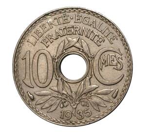 10 сантимов 1935 года Франция — Фото №1