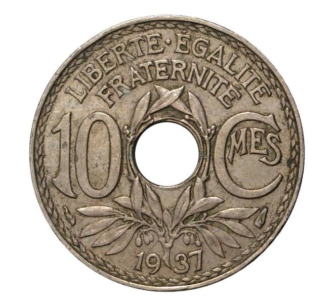 Монета 10 сантимов 1937 года Франция (Артикул: M2-2145) — Фото №1