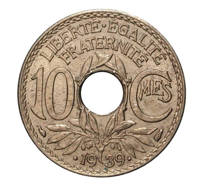 Монета 10 сантимов 1939 года (Артикул: M2-2147) — Фото №1