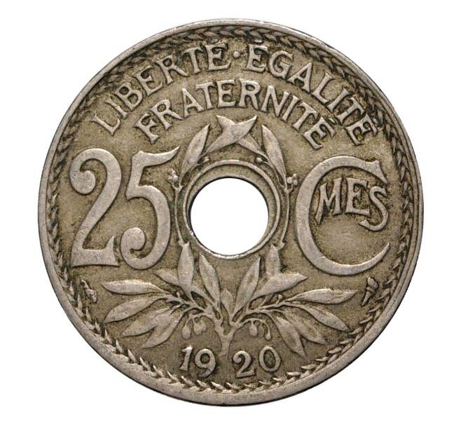 Монета 25 сантимов 1920 года (Артикул: M2-2149) — Фото №1