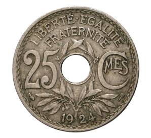 25 сантимов 1924 года — Фото №1