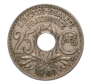 25 сантимов 1933 года — Фото №1