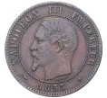 Монета 2 сантима 1853 года ВВ Франция (Артикул K27-7834)
