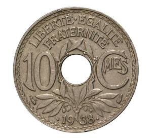 10 сантимов 1938 года — Фото №1