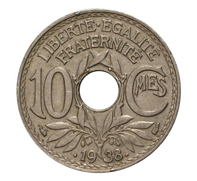 Монета 10 сантимов 1938 года (Артикул: M2-2159) — Фото №1