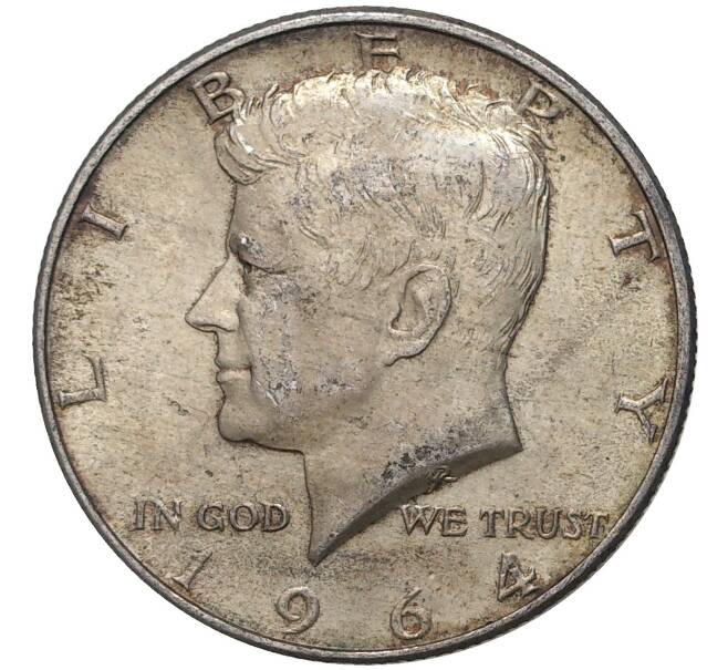 Монета 1/2 доллара (50 центов) 1964 года D США (Артикул K11-6307)