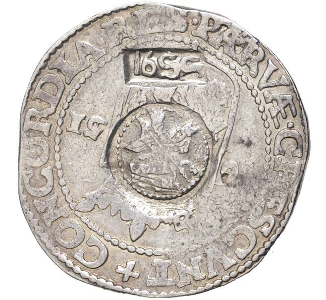 Монета Ефимок 1655 года (надчекан на ригсдаальдере 1651 года Фрисландии) (Артикул M1-45762)