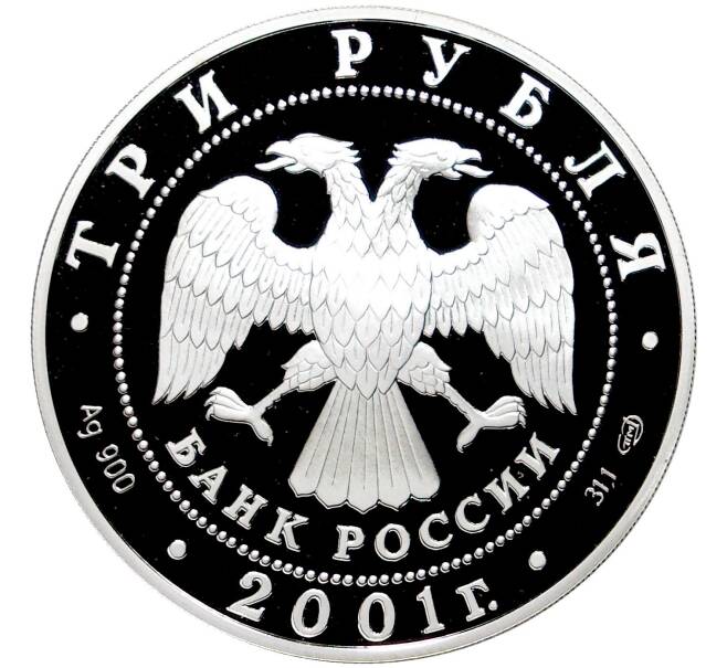 Монета 3 рубля 2001 года СПМД «10 лет Содружеству Независимых Государств» (Артикул M1-45883)