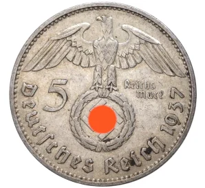 5 рейхсмарок 1937 года F Германия
