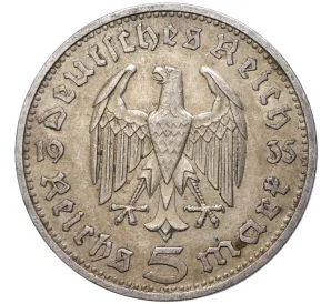 5 рейхсмарок 1935 года D Германия