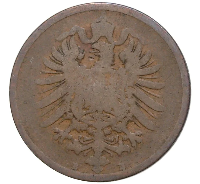 Монета 2 пфеннига 1873 года В Германия (Артикул K11-6979)