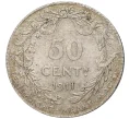 Монета 50 сантимов 1911 года Бельгия — легенда на фламандском (DER BELGEN) (Артикул K11-6990)