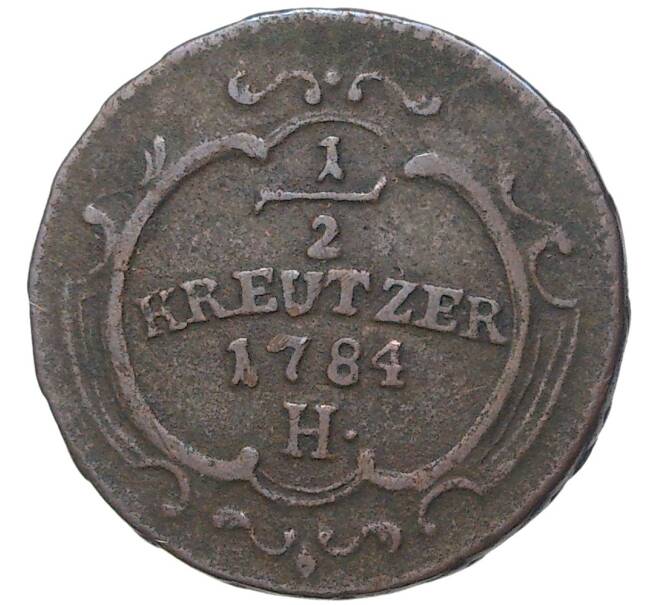 Монета 1/2 крейцера 1784 года Передняя Австрия (Артикул K11-70050)