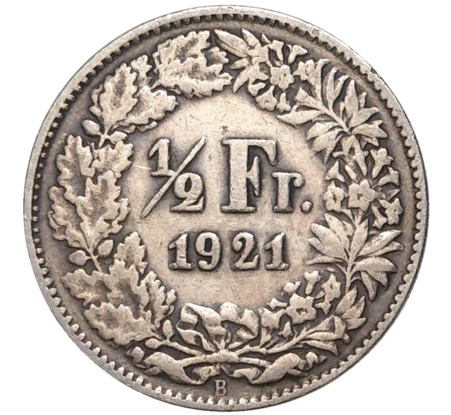 Монета 1/2 франка 1921 года Швейцария (Артикул K11-70062)