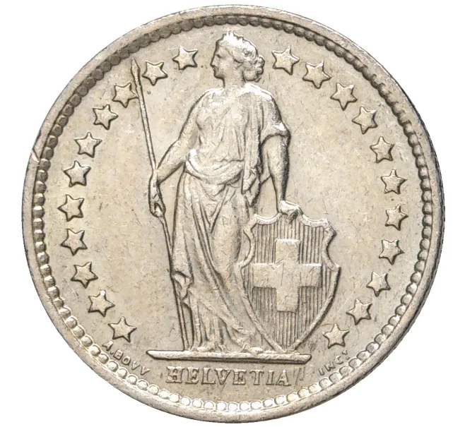 Монета 1/2 франка 1963 года Швейцария (Артикул K11-70130)