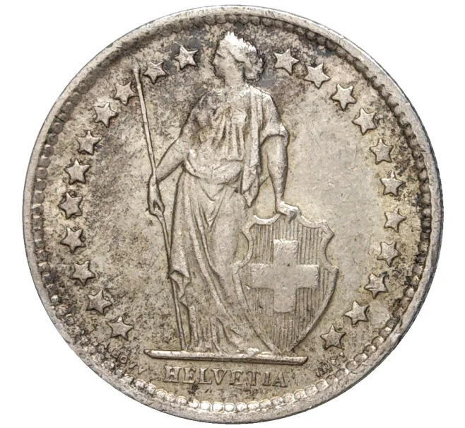 Монета 1/2 франка 1964 года Швейцария (Артикул K11-70132)
