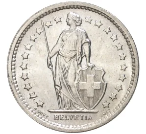 1/2 франка 1966 года Швейцария